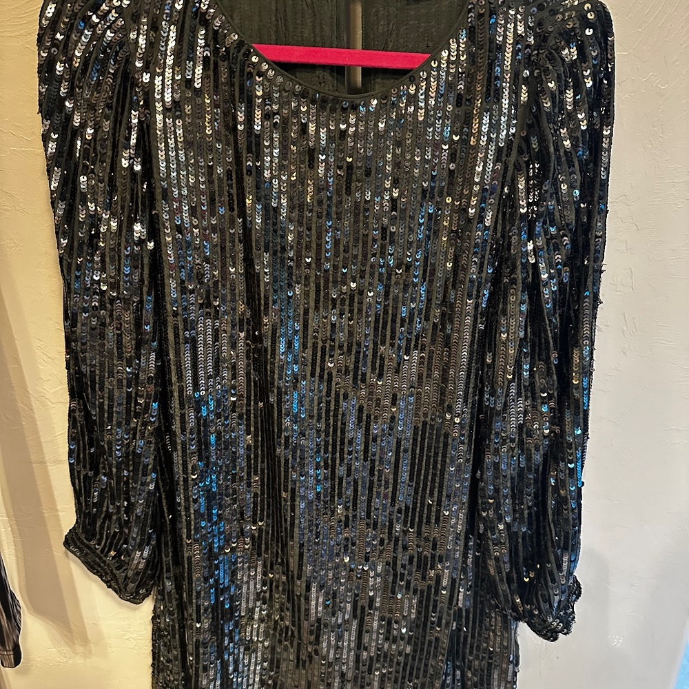 Olive Green Sequin mini dress